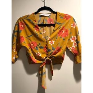 ASTR Floral Crop Top